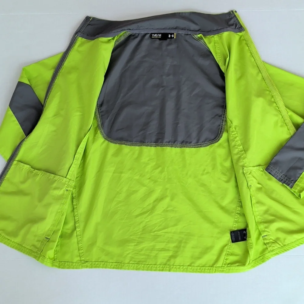 Under Armour Loose Zip Up Lightweight Windbreaker Jacket YMD Youth Medium - Picture 14 of 16